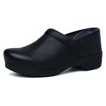 Dansko Mens Burnished Nubuck Leather Slip On Casual Clogs, Black, Size 10.0