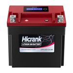 Hicrank YTX14-BS/YTX14H-BS/GYZ16H Lithium 12V 8Ah 480CCA LiFePO4 Motorcycle Battery, Powersports Battery for Honda KTM Yamaha Harely, Fit ATV, UTV, Jet Ski, Tractor,Riding Lawn Mower,Polaris Battery