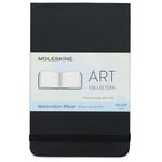 Moleskine Art Watercolor Album, Hard Cover, Pocket (3.5" x 5.5") Plain/Blank, Black, 60 Pages