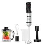 INALSA Hand Blender 1500 W|Silent DC Copper Motor|Variable Speed with Stepless Technology|4 Attachments|Anti-Splash Technology| Detachable Stainless Steel Stem |2 Yr Warranty (Robot INOX 1500 Step Up)