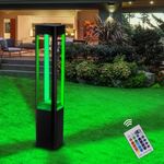 Yasotek Bollard Light Outdoor, RGBW Color Changing by RF Remote Pathway Lights, 48W LED Post Light IP65 Waterproof, 60 cm Cylinder Warm White Path Light for Driveway Garden Terrace Lighting