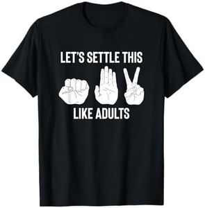 Let's Settle This Like Adults Funny Rock Paper Scissor T-Shirt