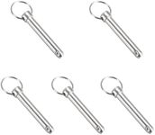 5 Pcs Quick Release Pins, 10mm x 60mm Carbon Steel Safety Pin Locking Pins Hardware for Boat, Mechanics