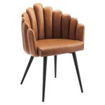 My Art Design - Stunning, Elegant & Comfortable 11 Finger Style Leatherite Dinning Chair Soft & Thick Padded for Long time Seating with Comfort (1 Chair) (Brown 11 Finger)