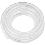 Clear Braided PVC Hose 16mm ID (5/8"), 3 Metre, Reinforced Heavy Duty Tubing for High Pressure Usages, Flexible for Water Gas Oil Tube, Food Grade