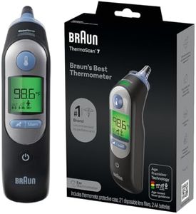 Braun ThermoScan 7 Digital Ear Thermometer, Age-Adjusted Fever Guidance, Baby and Infant Friendly, No. 1 Brand Recommended by Pediatricians, FSA and HSA Eligible