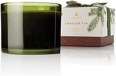 Thymes - Frasier Fir 3-Wick Seasonal Ceramic Wax Candle, 100-Hour Burn Time - 17 Ounces