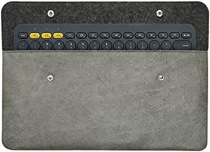 kwmobile Synthetic Paper Sleeve Compatible with Magic Keyboard/Logitech K380 / MX Keys Mini - Case Cover Bag for Keyboard - Grey