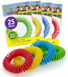 Superband Mosquito Repellent Bracelets for Adults & Kids - Pack of 25 - Long Lasting, Natural Bug and Insect Repellent Bracelet - Waterproof, Individually Wrapped, Deet-Free Bands - Multicolor