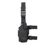 Ddartsgo Adjustable Drop Leg Holster Tactical Thigh Airsoft Holster/Firearm Holster/Handgun Holder with Mag Pouch Leg Gun Holster for All 1911 Glock 17/19/20/21/23/26/27 (Black)