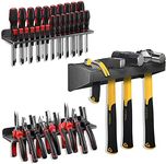 Screwdriver Organizer，Metal Screwdriver Organizers, Hammer Rack，Pliers Organizer, Wall Mounted Tool Organizers for Workshop，Set of 3 Tool Holder Organizer for Workbench