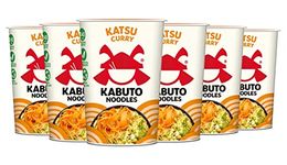 Kabuto Katsu Curry Noodles 6 x 65g | Premium Instant Noodles | Authentic Japanese Noodle Pot | Quick & Easy Ready Meal | Gourmet Asian Food | B-Corp Certified