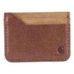 Carhartt Men's Rugged Patina Leather Wallets, Available in Multiple Styles and Colors, Brown, One Size, Front Pocket Wallets, Durable Canvas Or Leather Wallet with & Without Money Clip