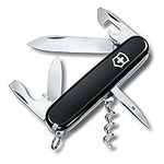 Victorinox Spartan Swiss Army Knife, Camping Pocket Knives, Medium, Multi Tool, 12 Functions, Blade, Bottle Opener, Black