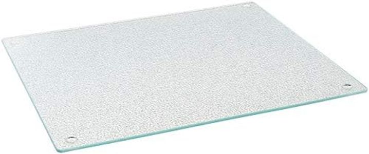 Farberware Large Glass Utility Cutting Board, Dishwasher-Safe Tempered Glass Kitchen Board with Non-Slip Feet, Scratch Resistant, Heat Resistant, Shatter Resistant, 12-Inch-by-14-Inch, Clear