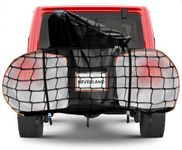 NEVERLAND Bike Cover for Transport on Rack - Heavy Duty 600D Bike Rack Cover for 2 Bikes, Bicycle Cover Outdoor Waterproof on Rear Bike Rack with Clear PVC Panels and Stretch Net