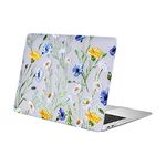 MOSISO Compatible with MacBook Air 13 Inch Case 2022 2021 2020 2019 2018 Release A2337 M1 A2179 A1932 Retina Display Touch ID, Plastic Pattern Hard Case Shell, Clear Base Daisy