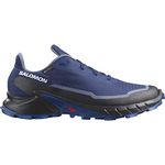 Salomon Alphacross 5 Gore-Tex Men's Trail Running Shoes, Powerful Grip, Waterproof and Long Lasting Comfort, Blue Print, 7