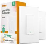 Refoss 3-Way Smart Switch, Neutral Wire Required, Compatible with Apple HomeKit, Alexa and Hey Google, Single Pole & 3-Way Light Switch, 2.4GHz Wi-Fi, Remote and Voice Control, No Hub Required, 2 Pack