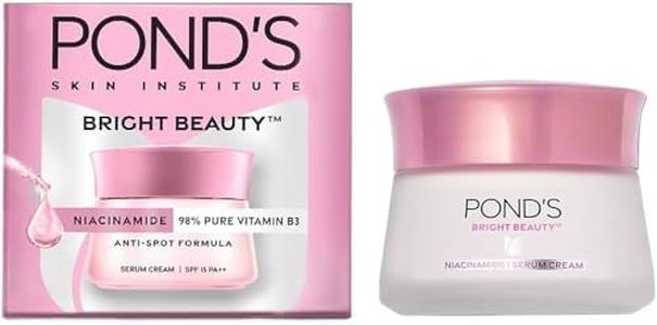 POND'S Bright Beauty Day Cream 35 g, Non-Oily, Mattifying Daily Face Moisturizer, SPF 15 - With Niacinamide to Lighten Dark Spots for Glowing Skin