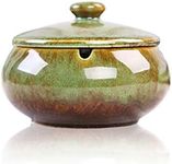 Lependor Ceramic Ashtray with Lids,