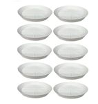 Varshney Gardening 9 Inch Plant Pot Bottom Plate (Tray,Saucer) White Color - 10 Pieces