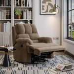 Wakefit Virelia Rocking & Revolving Recliner - Single Seater (Stone),Black