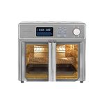 Kalorik MAXX 26 Quart French Door Digital Air Fryer Oven, 10-in-1 Countertop Convection Toaster with Turbo MAXX Tech, 500°F Searing, 21 Presets & 9 Accessories, 26-Quart, Stainless Steel