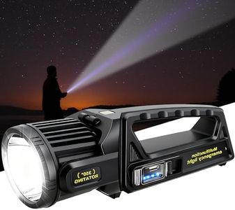 LETOUR LED Handscheinwerfer, Taschenlampe 450000LM Ultra-Long Standby Hochleistungs Campinglaterne 9 Modi Superheller Suchscheinwerfer