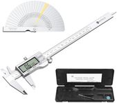 Neoteck 8 inch Digital Caliper and Feeler Gauge Set Stainless Steel LCD Display Digital Caliper Measuring Tool with Fraction/Inch/MM Conversion Used for Inside,Outside Diameter,Depth,Step Measurement