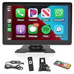 Portable Car Stereo Wireless Apple CarPlay Car Screen with Bluetooth Mirror Link 7'' Touch Screen Carplay Screen Wireless Android Auto FM Transmitter Remote control