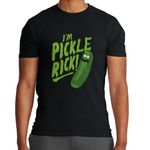 RIPPLEJUNCTION Ripple Junction Rick and Morty I'm Pickle Rick Adult Unisex Crew T-Shirt Medium Black