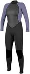 O'Neill Wetsuits Women's Reactor Back Zip Full Wetsuit,Black/Mist, 16 UK (Manufacturer size:44)