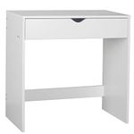 Urbn-Living Bedroom 1 Drawer Wooden Small Dressing Table (White)