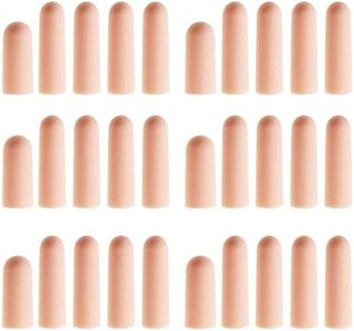 EMSea 30pcs Gel Finger Protector Finger Cots Flexuble for Finger Cracking Skin Color