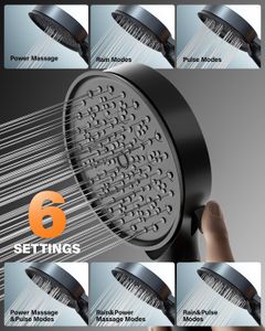 Cobbe Hard Water Filter Shower Head – High Pressure, 3 Spray Modes