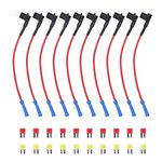 Recoil 10 Pack 12V Car Add-a-Circuit Fuse Tap Adapter ATO ATC Blade Fuse Holder with 10pcs 20A Fuses (FT4-10)