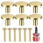 HAOCHEN Set of 6 Vintage Cabinet Knobs, Metal Handles, Furniture Knobs, Kitchen Cabinet Knobs, with Mini Screwdriver (28 * 20 mm/1.1 * 0.79 in)