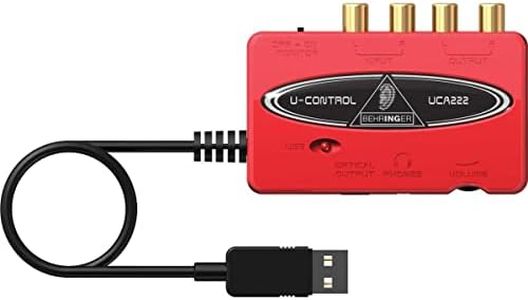 Behringer UCA222 UCA222 Behringer U-Control UCA222 USB/Audio Interface with Digital Output, Red