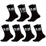 LADY & HOME Groomsmen Socks Groomsmen Gifts for Wedding 7Packs Best Man Proposal Gift Socks Groom Socks Suit Best Man and Groomsman（LJ-B）