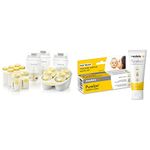 Medela Breast Milk Storage Solution Set (45 Piece) + Purelan Lanolin Nipple Cream