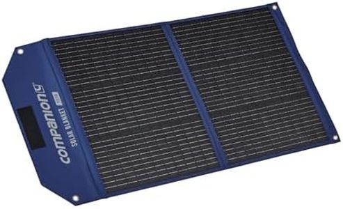 Companion 100W Solar Blanket - A-Grade Monocrystalline Cells, Up to 5.1A of Output, IP65 Weather Resistance, 50A Anderson Plug, Built-in Stand and Peg Points for Optimal Angle Energy Capture