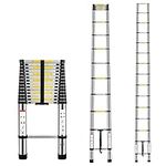 Multibao 16.5FT 5M Telescopic Ladder Straight Telescoping Ladders Aluminum Extension Folding Portable Loft Max Load 150kg(330lb) Multi Purpose DIY Tools