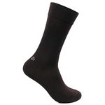 Bonjour Men's Full Length Formal Socks - Brown, Free Size