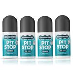 Scrubbingtons Pit Stop Kids Deodorant Natural Roll On For Children, Teens. Made in UK, 98% Natural Ingredients For Sensitive Skin. Paediatrician approved, Aluminium & Alcohol Free, Original, 75ml x 4