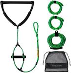 MAYAPHILOS 75ft Wakeboard Water Ski Kneeboard Rope with 15in Floating Handles ,4 Sections Watersports Tow Rope for Tubing