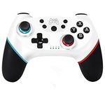 [2024 New Version] Switch Controller, Wireless Pro Controller Switch Lite, Switch Remote Controller Gamepad Joystick, Turbo and Dual Vibration (White)