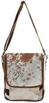 The Sidekick Genuine Hair-On Hide Leather Trim Messenger Bag