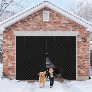Garage Door Screen for Winter,Thermal Garage Door Insulation Kit, Magnetic Thermal Insulated Garage Cover Curtain, Garage Privacy Screen Blackout, Weatherproof Soundproof(10 x 8Ft)