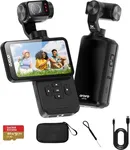 ORDRO M5 Vlogging Camera 3-Axis Gimbal Stabilizer, 5K Handheld Camera 3.5'' Rotatable Touchscreen 120° Wide Angle, IR Night Vision Function, Fast Focusing,Face Tracking for YouTube Vlogs, 64G Card